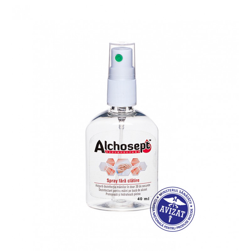 Dezinfectant spray Virucid pentru maini si tegumente 40 ml Alchosept Klintensiv imagine 2022 depozituldepapetarie.ro