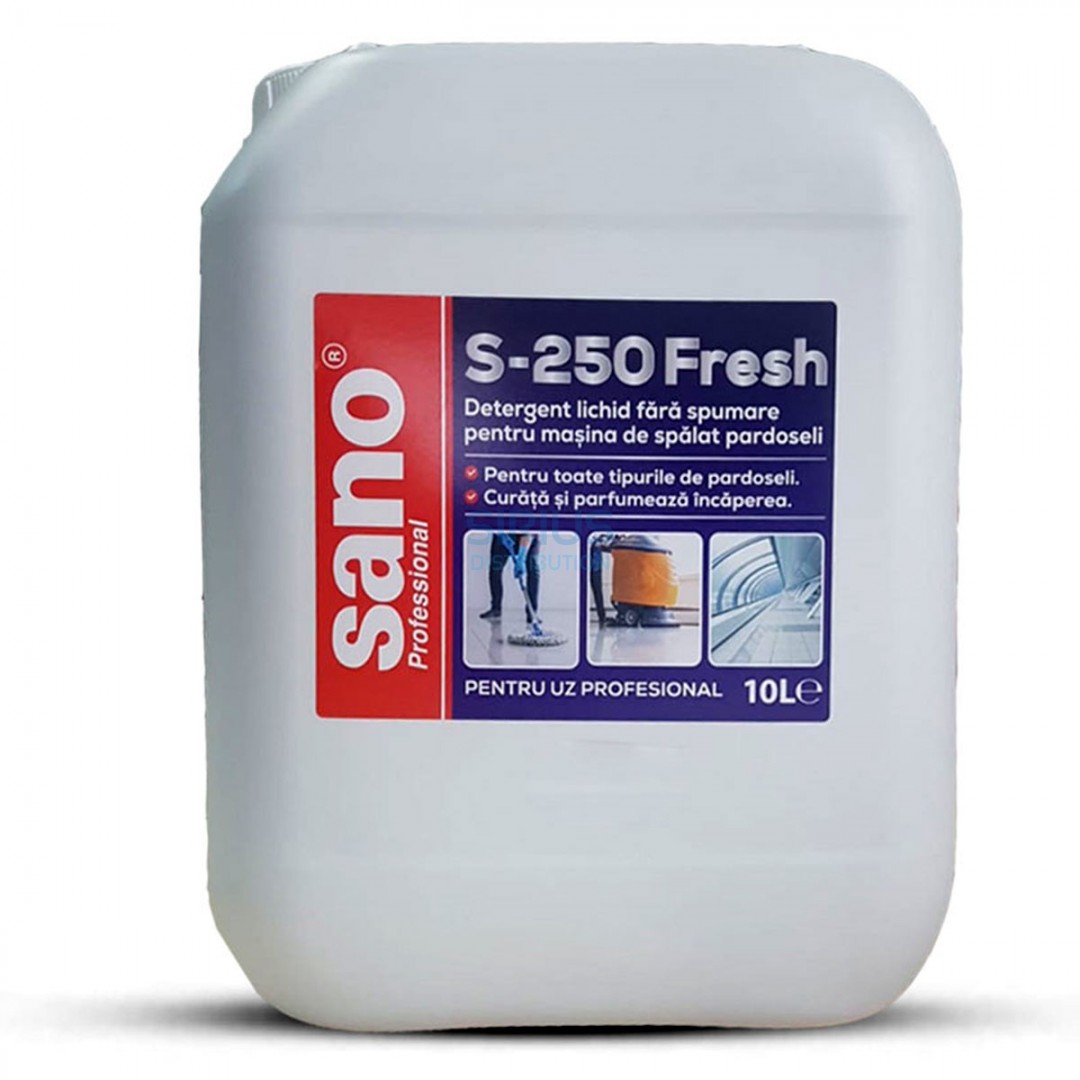 Detergent lichid fara spuma sano floor s-250 fresh pentru masina spalat pardoseli (10 litri)